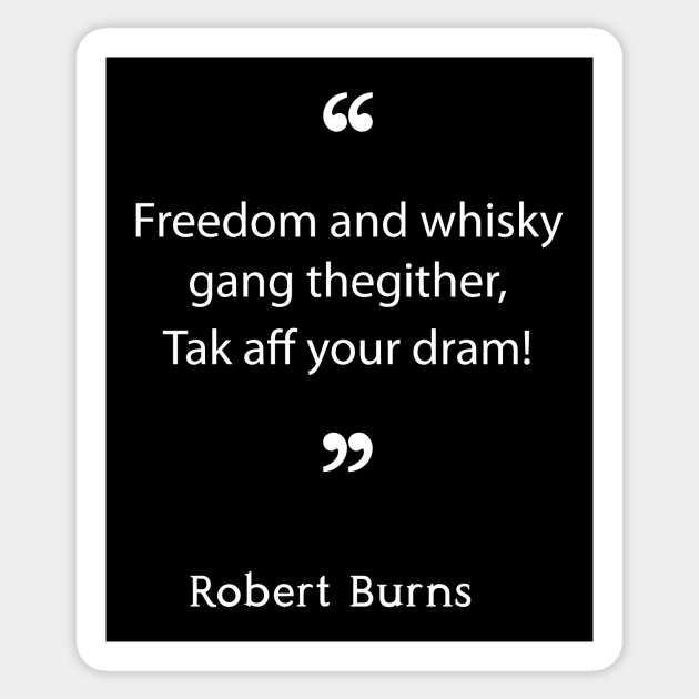 Robert Burns on Whisky Sticker by WhiskyLoverDesigns